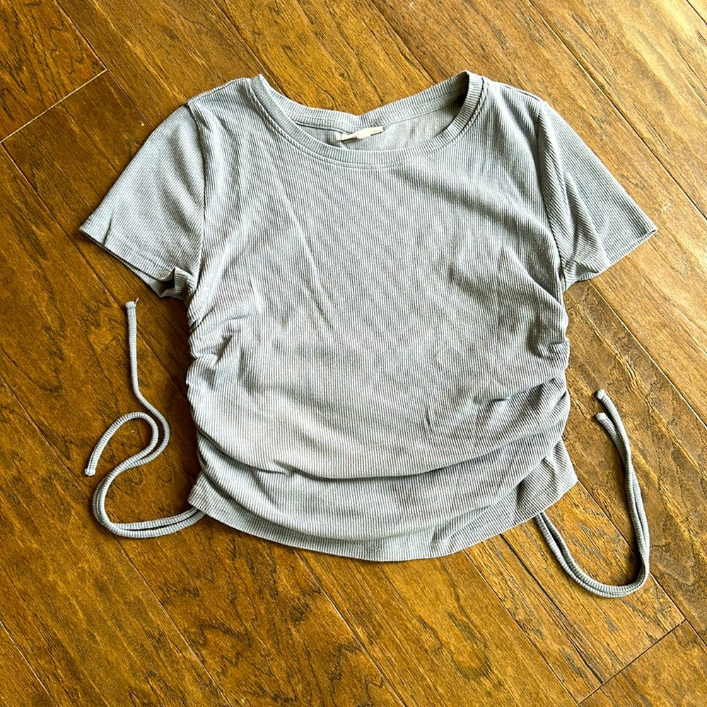 💐Spring sale! 50% off! 💐 Blue-Gray Adjustable Crop Top